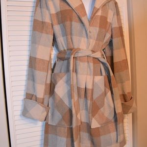 A New Day Plaid Pea Coat